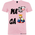 T-shirt personalizzata simpatica dialetto veneto ma va cagare colore rosa