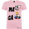 T-shirt personalizzata simpatica dialetto veneto ma va cagare colore rosa