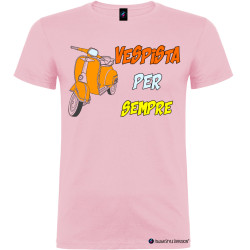 Maglietta personalizzata vespista per sempre vespa 50 special colore rosa