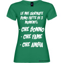 Maglietta personalizzata donna momenti della mia giornata colore verde