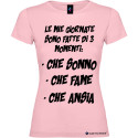 Maglietta personalizzata donna momenti della mia giornata colore rosa