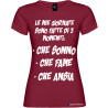 Maglietta personalizzata donna momenti della mia giornata colore bordeaux