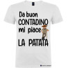 T-shirt personalizzata uomo buon contadino mi piace la patata colore bianco