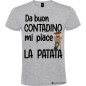 T-shirt personalizzata uomo buon contadino mi piace la patata