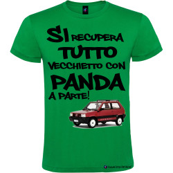 T-shirt personalizzata da uomo vecchietto con Panda colore verde