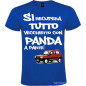 T-shirt personalizzata da uomo vecchietto con Panda