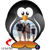 Orologio da tavolo personalizzato in mdf a forma di pinguino con foto
