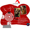 Orologio da tavolo personalizzato in mdf love cuore con foto collage