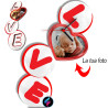 Orologio da parete personalizzato in mdf lovable clock