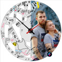 Orologio da parete personalizzato Musical Note musica spartito
