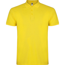 Polo personalizzata uomo mezza manica in cotone Classic Man colore giallo