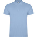 Polo personalizzata uomo mezza manica in cotone Classic Man colore celeste