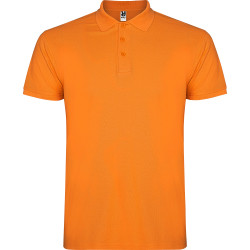 Polo personalizzata uomo mezza manica in cotone Classic Man colore arancio