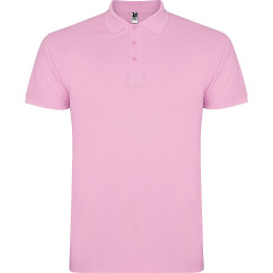 Polo personalizzata uomo mezza manica in cotone Classic Man colore rosa chiaro