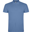 Polo personalizzata uomo mezza manica in cotone Classic Man azzurro riviera