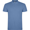 Polo personalizzata uomo mezza manica in cotone Classic Man azzurro riviera