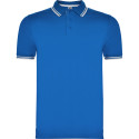 Polo personalizzata uomo mezza manica colletto a contrasto Monte colore blu royal