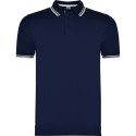 Polo personalizzata uomo mezza manica colletto a contrasto Monte colore navy