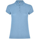 Polo personalizzata donna mezza manica in cotone Classic woman colore celeste
