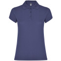 Polo personalizzata donna mezza manica in cotone Classic woman colore blu denim