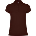 Polo personalizzata donna mezza manica in cotone Classic woman colore cioccolato