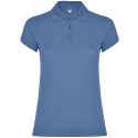 Polo personalizzata donna mezza manica in cotone Classic woman colore azzurro riviera