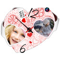 Orologio da tavolo personalizzato a cuore Square collage