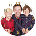 Orologio da parete rotondo personalizzato super papà con foto e scritte