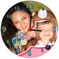 Orologio da parete rotondo mamma personalizzabile con foto