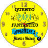 Orologio da parete rotondo papà fantastico con nome