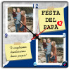 Orologio con collage di foto Power Daddy