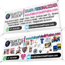 Banner personalizzato striscione personalizzato in pvc