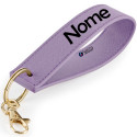 Portachiavi personalizzato in pelle sintetica Boutique Italian Style Diffusion lilla