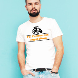 T-shirt personalizzata da uomo fai l'amore con l'agricoltore