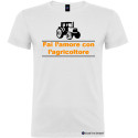 T-shirt personalizzata da uomo fai l'amore con l'agricoltore colore bianco