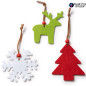 Kit di tre addobbi natalizi personalizzati Felt Decorations