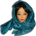 Sciarpa pashmina donna stola coprispalle da sera azzurro
