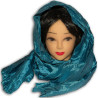 Sciarpa pashmina donna stola coprispalle da sera azzurro