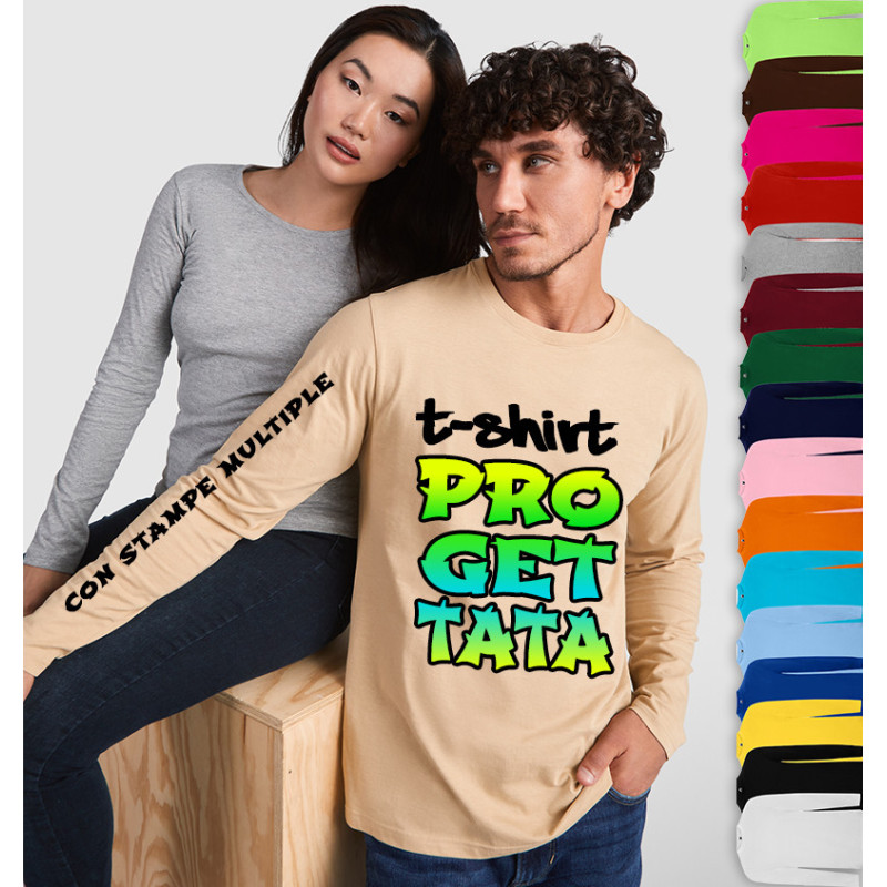 T-shirt manica lunga personalizzata in cotone Extreme Project