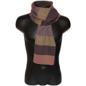 Sciarpa a righe colore rosa antico viola beige