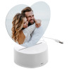 cornice portafoto al led in plexiglass a cuore