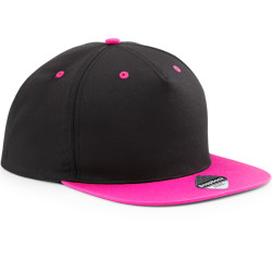 Cappellino con ricamo o stampa Snapback Contrast colore nero rosa fucsia