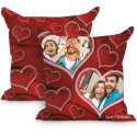 Cuscino personalizzato per san valentino due cuori