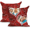 Cuscino personalizzato per san valentino due cuori