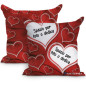 Cuscino personalizzato Due Cuori per innamorati