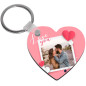 Portachiavi personalizzato con foto a forma di cuore Key I Love U