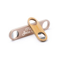 Apribottiglie in legno e acciaio inox incisione