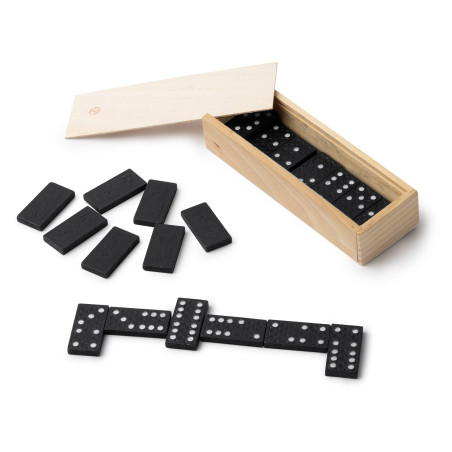 Giochi Domino in legno 28 pezzi scatola incisa