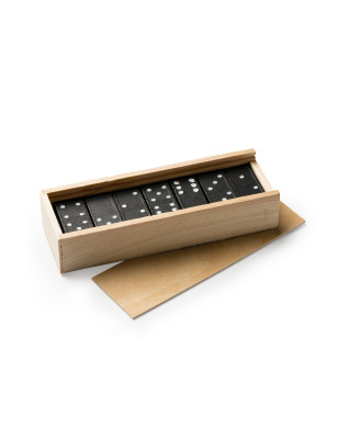 Giochi Domino in legno 28 pezzi scatola incisa 3