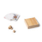 Set da 2 Giochi da tavolo carte e dadi legno incisione